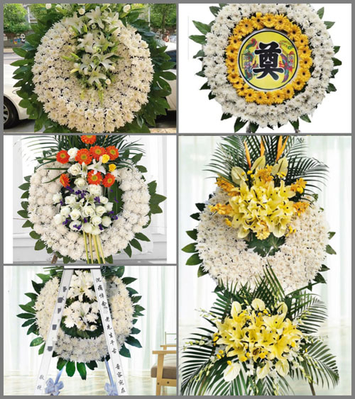 浙江省温州平阳县萧江镇河坤村花圈速递